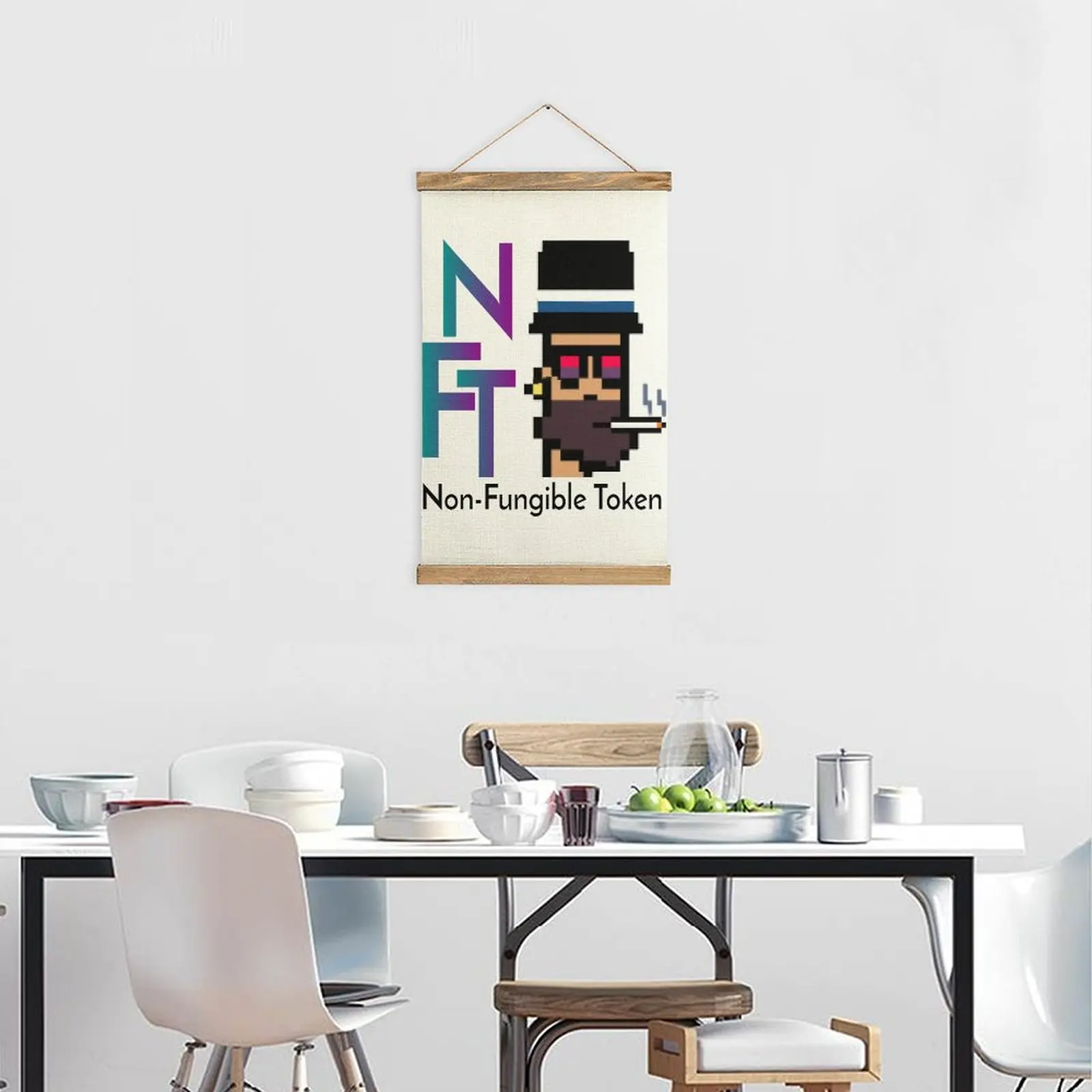 جرافيك عتيق Nft Art Marketplace Funk للبيع قماش صورة معلقة لتزيين الحائط مكتب رسومات الفكاهة     جدارية نمط ديكو