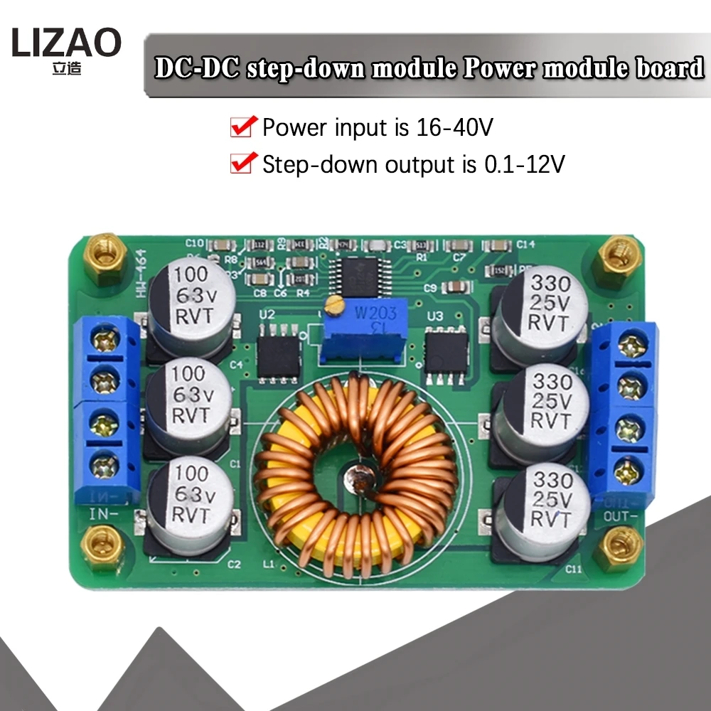 3D Printer Parts Prusa i4 Voltage Convertor Ultra-high-efficiency DC-DC step down module IN 16-40V OUT 1.0-12V / 6A