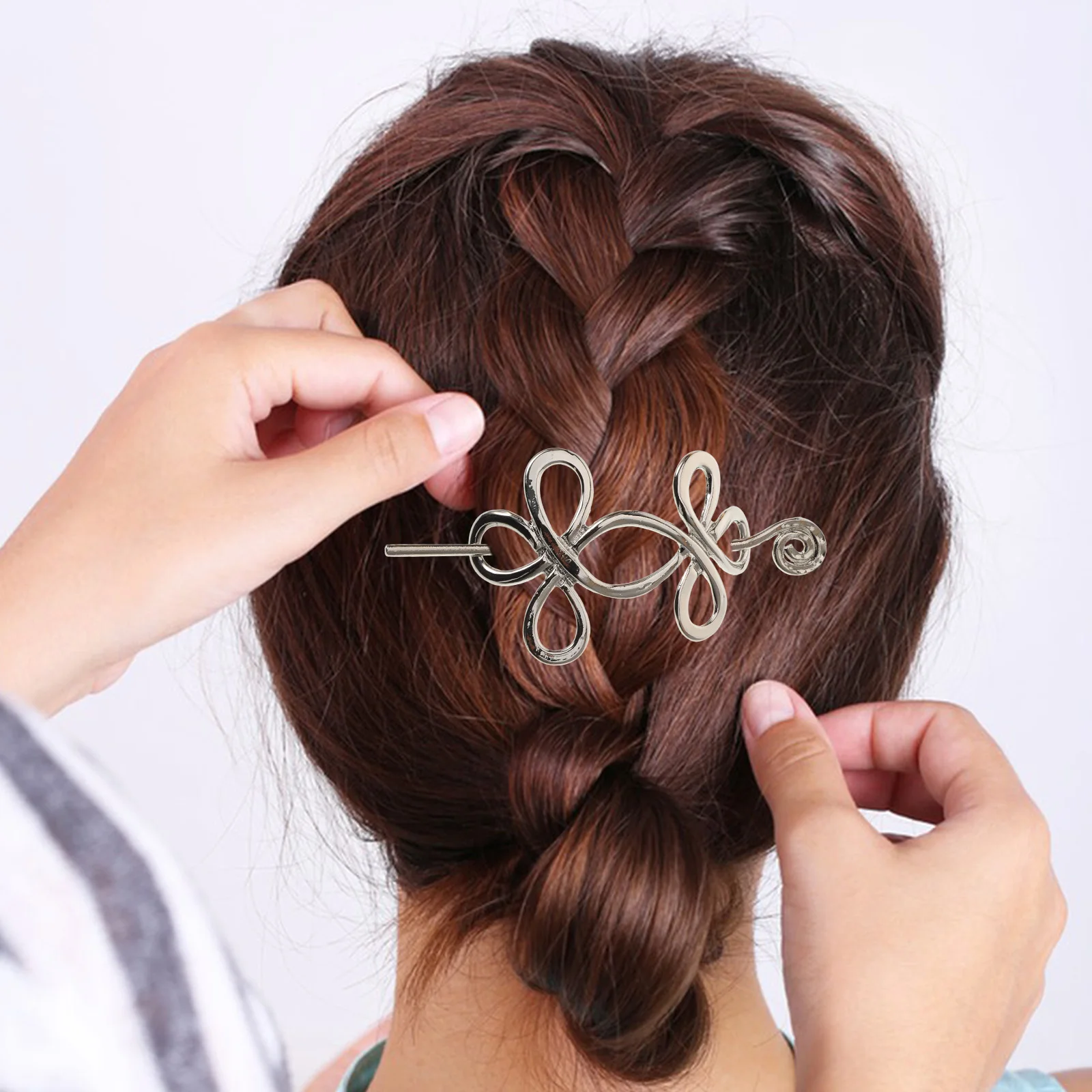 

Retro Metal Viking Hair Clips Hairpins Women Accessories Durable Ponytail Holder Spring Barrettes Wedding