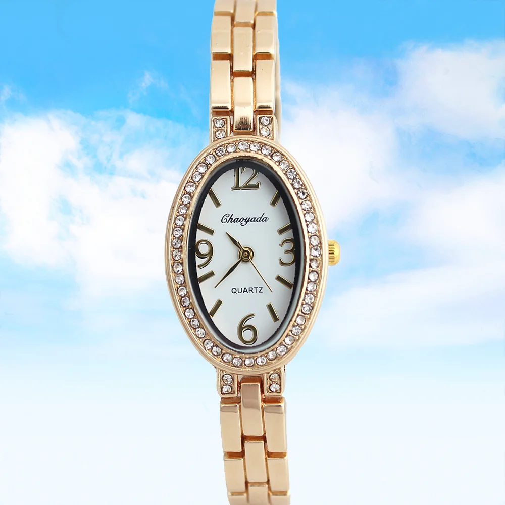 Ladies Quartz Watch Women's Rhinestone Analog Clock Wristwatch Elegant Fashion Accessory for Women