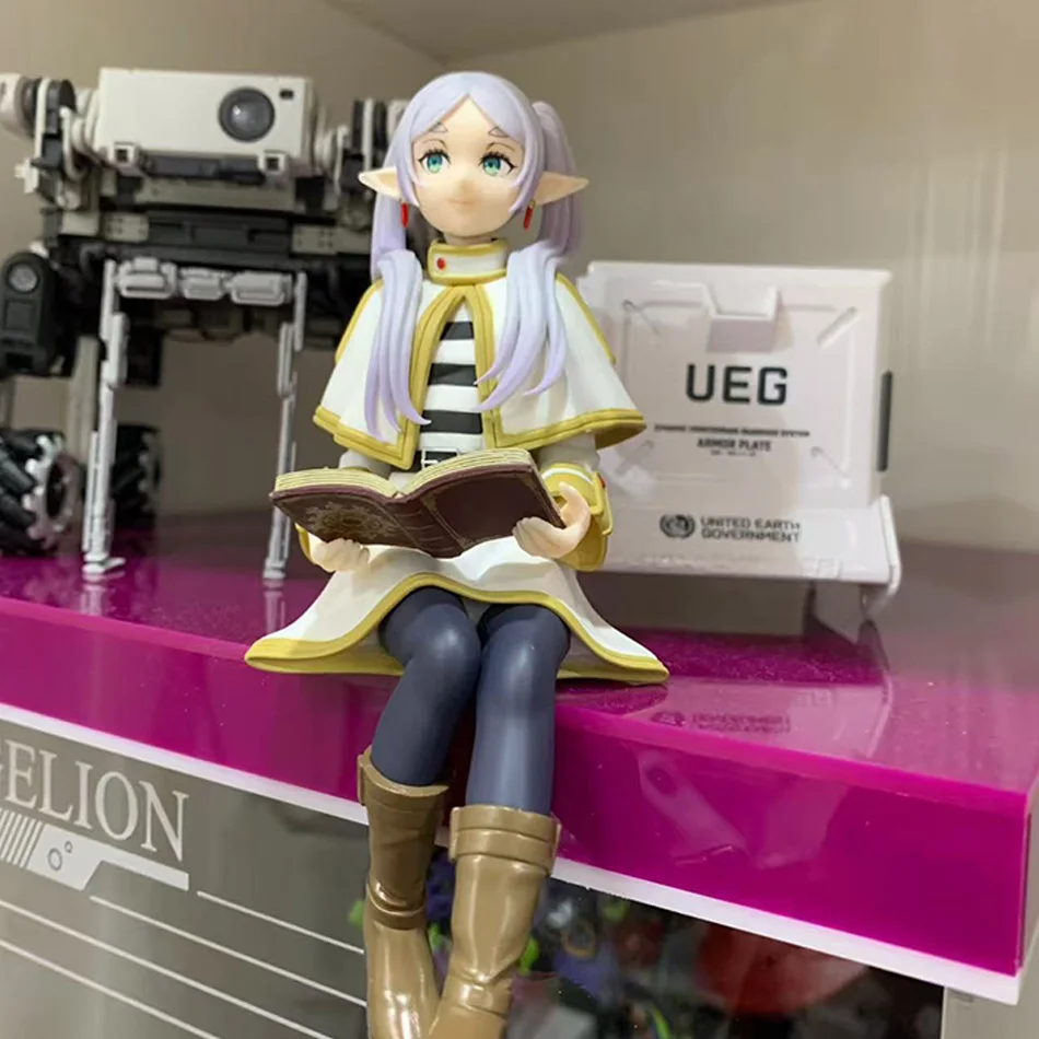 14cm Frieren: Beyond Journey's End Anime-Figur Sitzende Fern Actionfigur Frieren Noodle Stopper PVC-Modell Statue Sammlerstück