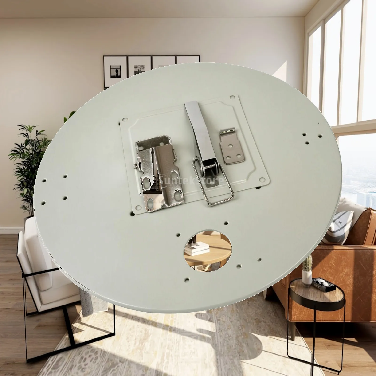Metal Replacement Barrel Lid for Dryer Unit with Side Flange Opening and Secure Latch for Heavy Duty Use