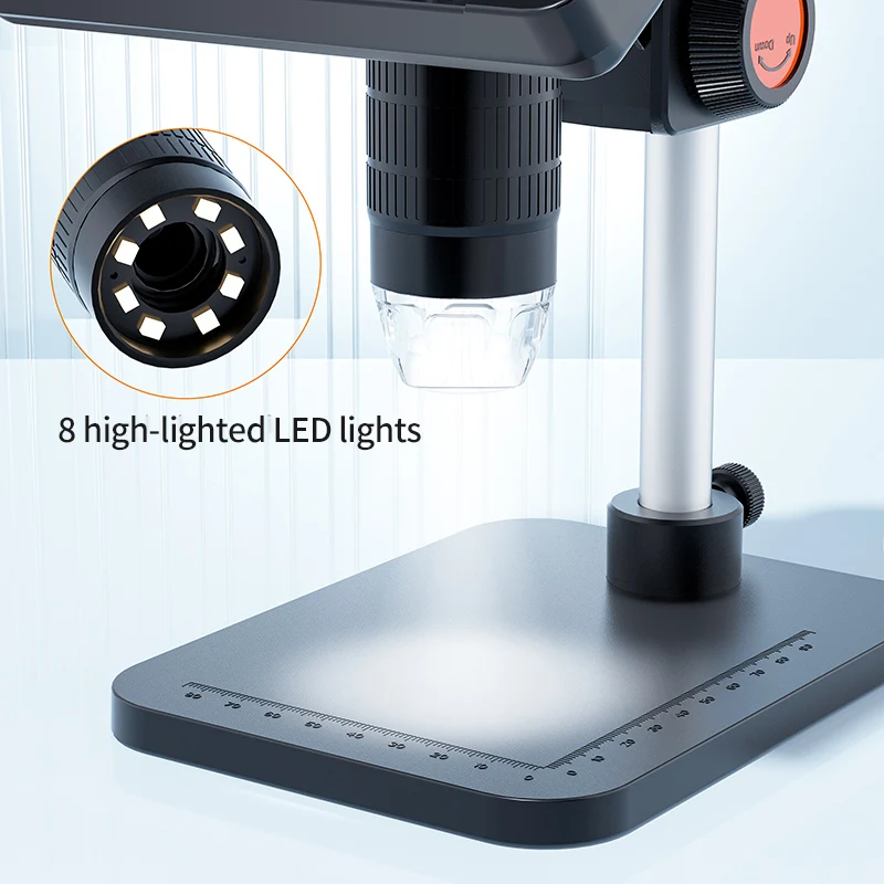 AOERWEI Digital Microscope 4.3-inch 1000X Zoom HD Electronic Microscopes Camera Magnifier for Soldering Phone Repair PCB Coin