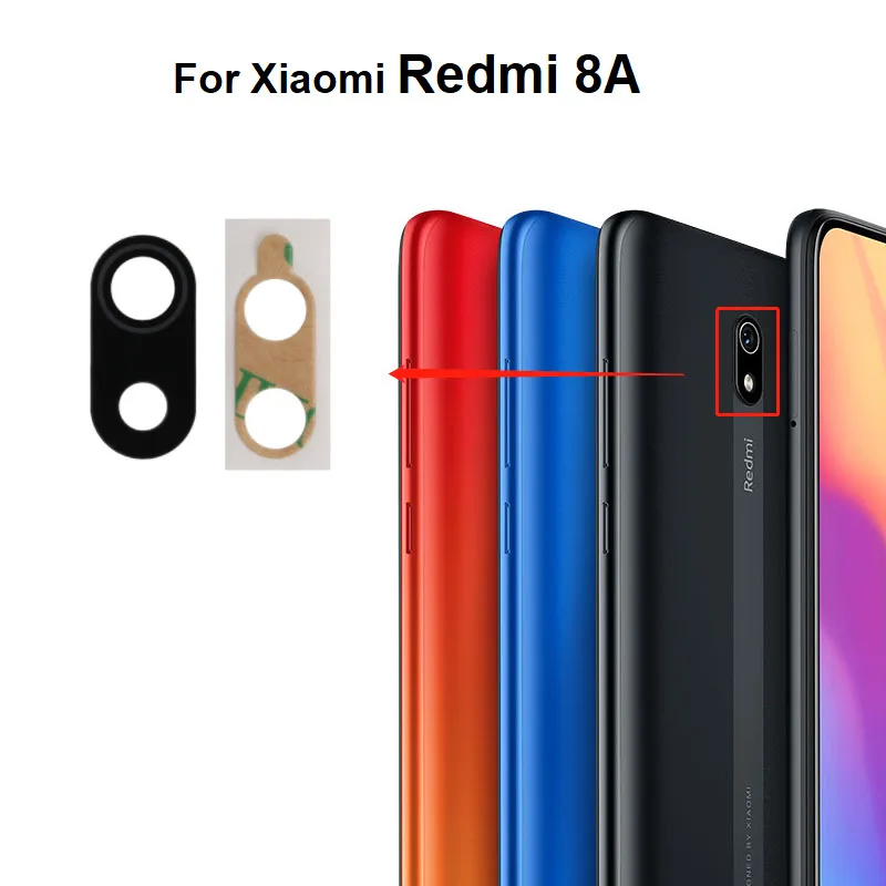 New For Xiaomi Redmi Note 8 8A 8T Pro Rear Back Camera Glass Lens With Glue Sticker Adhesive