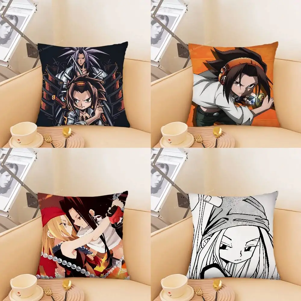 1pc Anime Shaman King Pillow Case Fashion Square Pillowcase Bedroom Sofa Room Ins Decoration Leisure