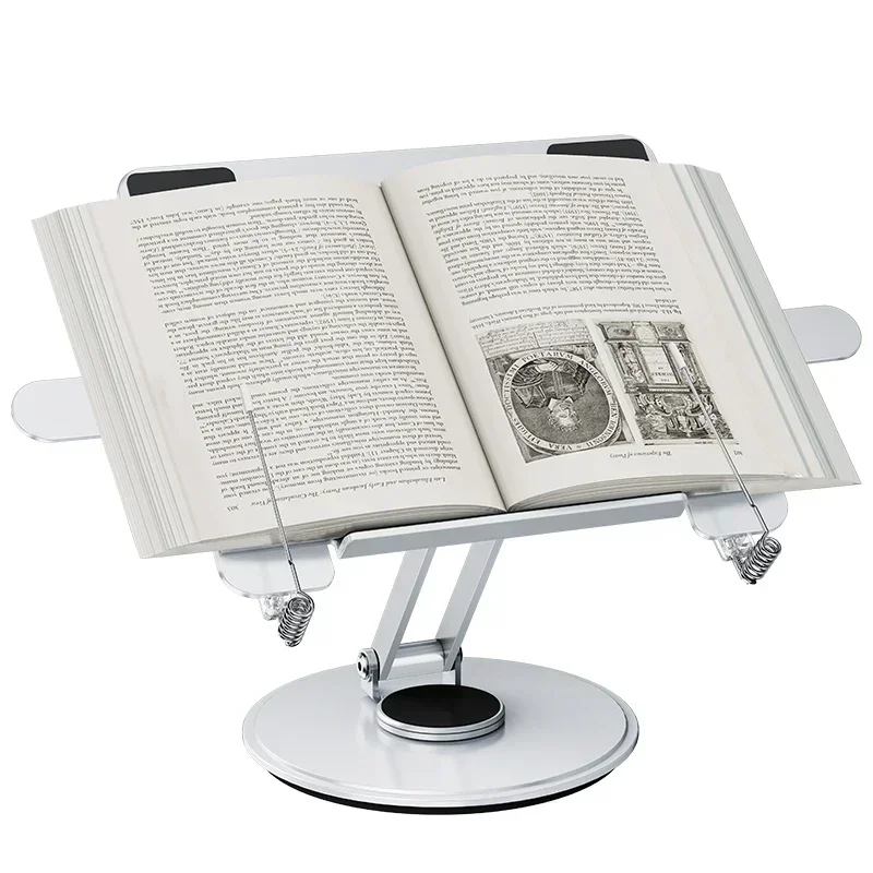 Oatsbasf Desktop[ Metal Tablet Stand Adjustable Tablet Holder 360 Degreee Rotatable Laptop Mount for Office Room Reading Stand