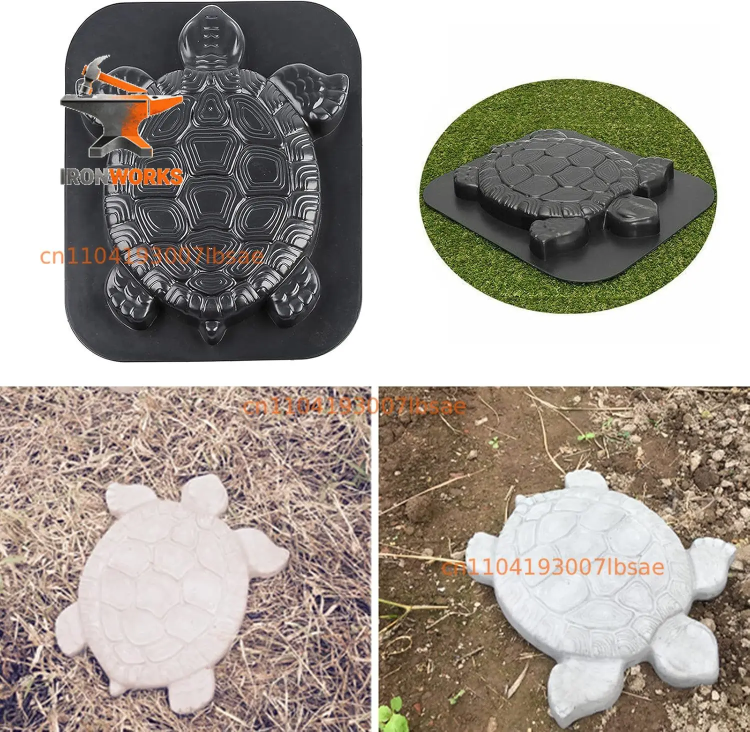 Turtle Molds for Garden Rock Walk Turtle Concrete Stepping Stone Mold, Cement Step Mold, Concrete Stepping Stone Molds Reusable