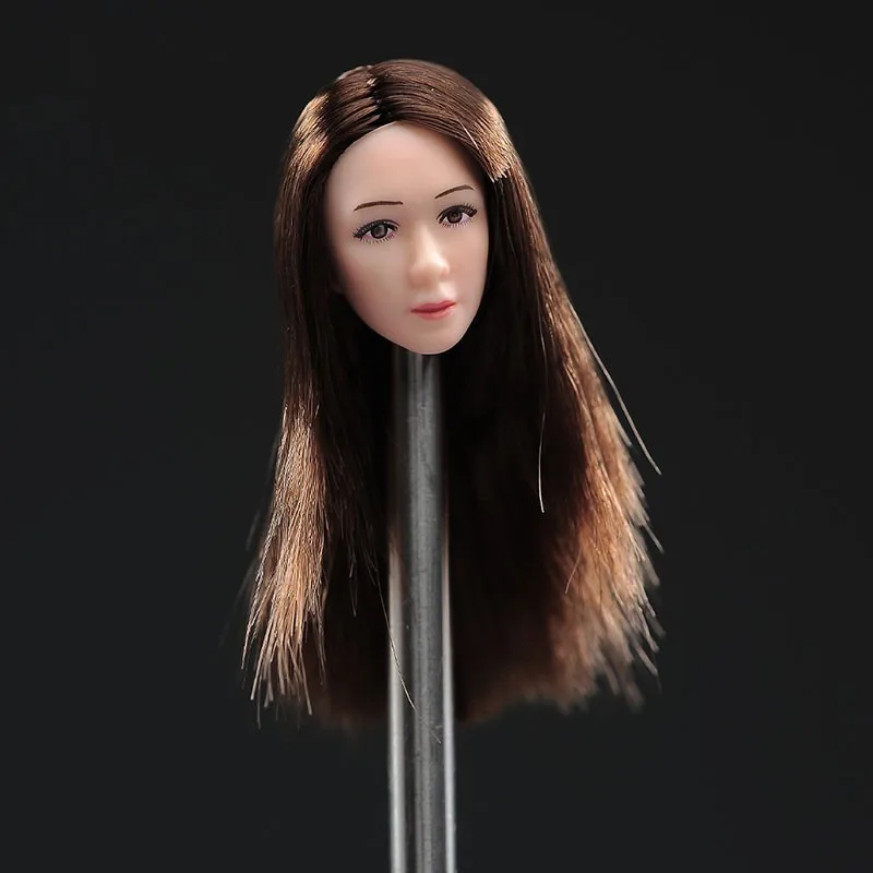 Tête de femme asiatique à l'échelle 1/12, sculpture de tête de greffe de cheveux, modèle adapté à TBL PH 6 ", figurine d'action pâle de soldat, poupées corporelles