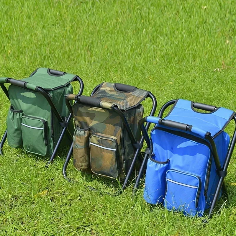 Outdoor Portable Backpack Chair Leisure Fishing Stool Foldable Pack Chair Beach Chair