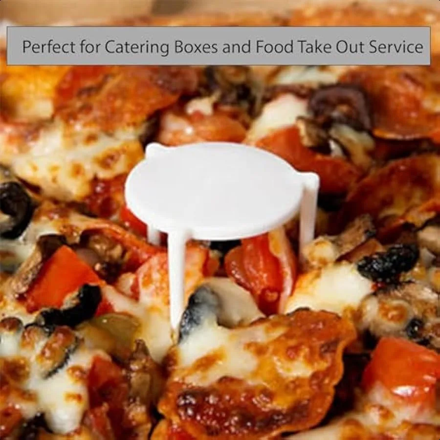 Angel's Peel Lounge Pizza Box Stack Pizza Saver Stand Pack van 50 witte plastic statiefstapel voor restaurantcontainer Catering B