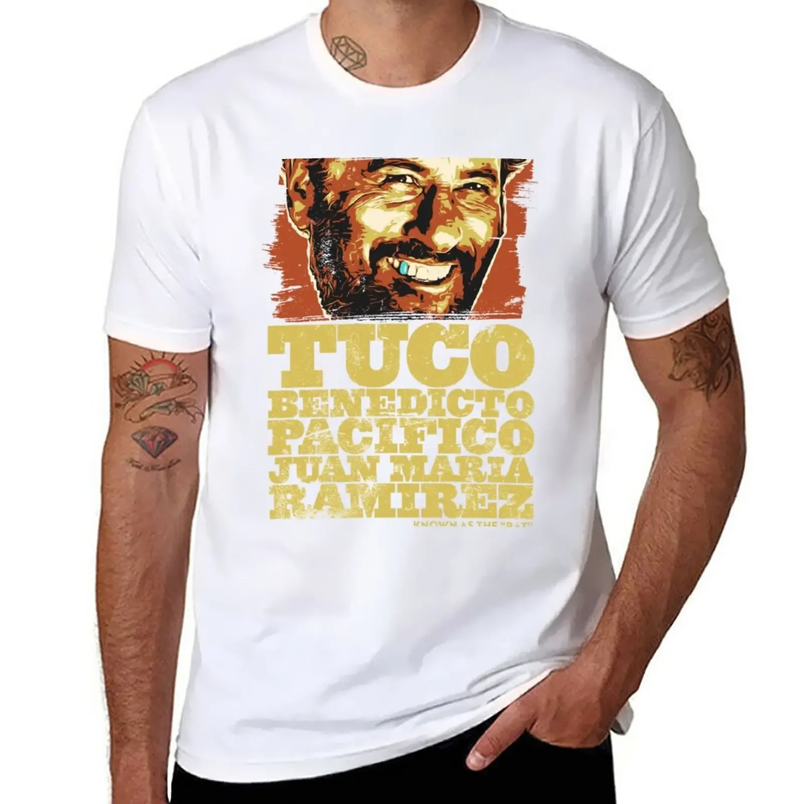 sublime plus sizes slim fit t shirts for men Tuco Benedicto Pacifico Juan Maria Ramirez The Good The Bad and The Ugly T-Shirt