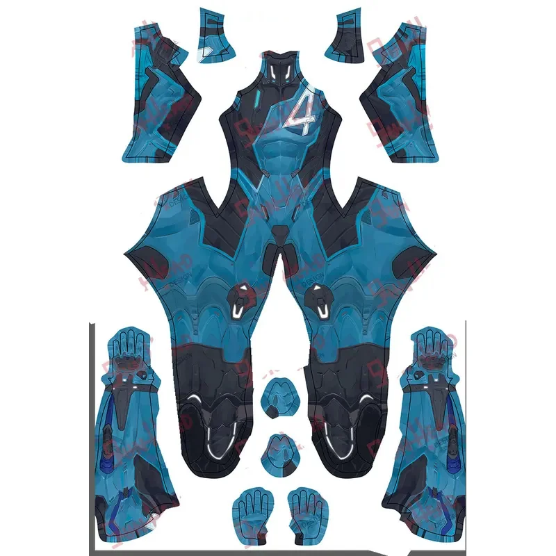 أزياء الهالوين Mr Fantastic Rivals PS5 التأثيرية أزياء رائعة للأبطال الخارقين Zentai بدلة قفز للحفلات للبالغين