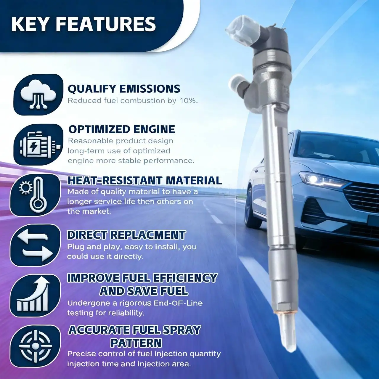 0445110482 DK4A1112010 Common Rail Fuel Injector for Jinbei Grace 2.5 d Nissan Xterra / Paladin 2.5 d, 4WD  Xinchen 2.5 d