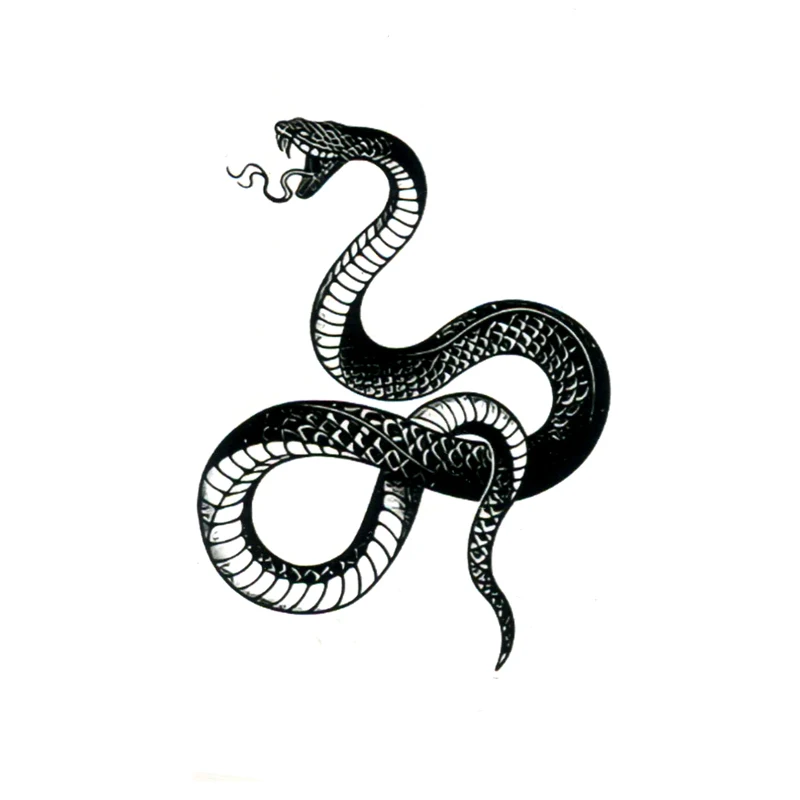 Black Snake Waterproof Temporary Tattoos Men Tattoo Art Flash Tattoo Stickers Tattoo Henna Tatoo Body Art Fake Tattoo Sleeves