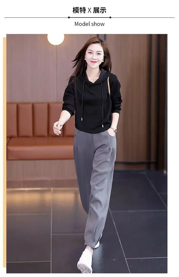 スリムでファッショナブルなカジュアルパンツ、足首に紐を結ぶスポーツパンツ、伸縮性のあるハーレムパンツ、プラスサイズの女性向け、新作ハイウエストルーズフィット