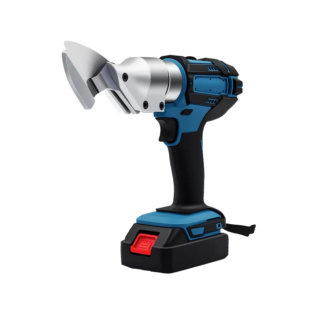 Elektryczne nożyce do metalu Podofo Brushed Handheld Electric Metal Shears 360 ° Obrotowa Głowica, 2 Prędkości, Przenośne Narzędzie Tnące z Regulacją Prędkości do Stali Nierdzewnej, Blachy Żelaznej, — 2