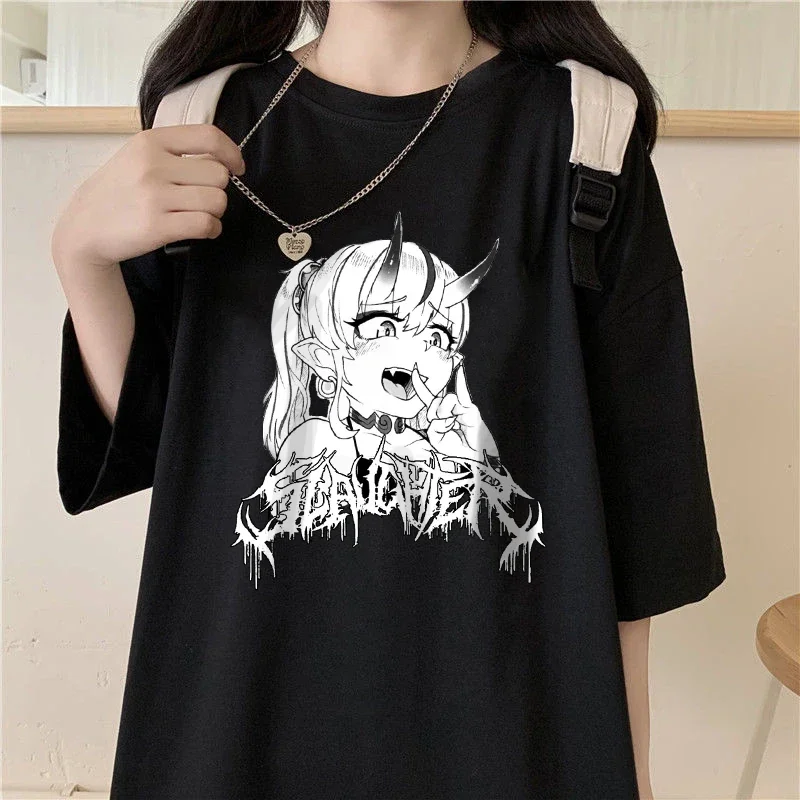 Harajuku magliette da donna T-shirt a maniche corte con stampa Anime Casual Streetwear 2023 T-shirt da uomo estive Unisex y2k abbigliamento top