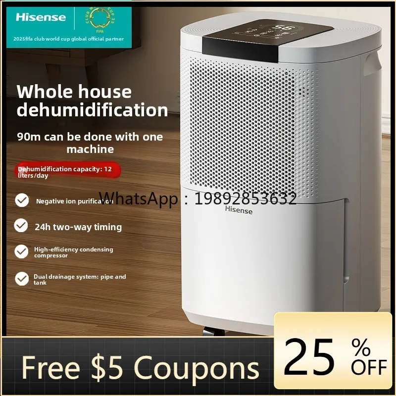 

ZZ Mobile Dehumidifier for Home Living Room Bedroom Basement Indoor Dehumidifier Room Moisture Absorber Quiet