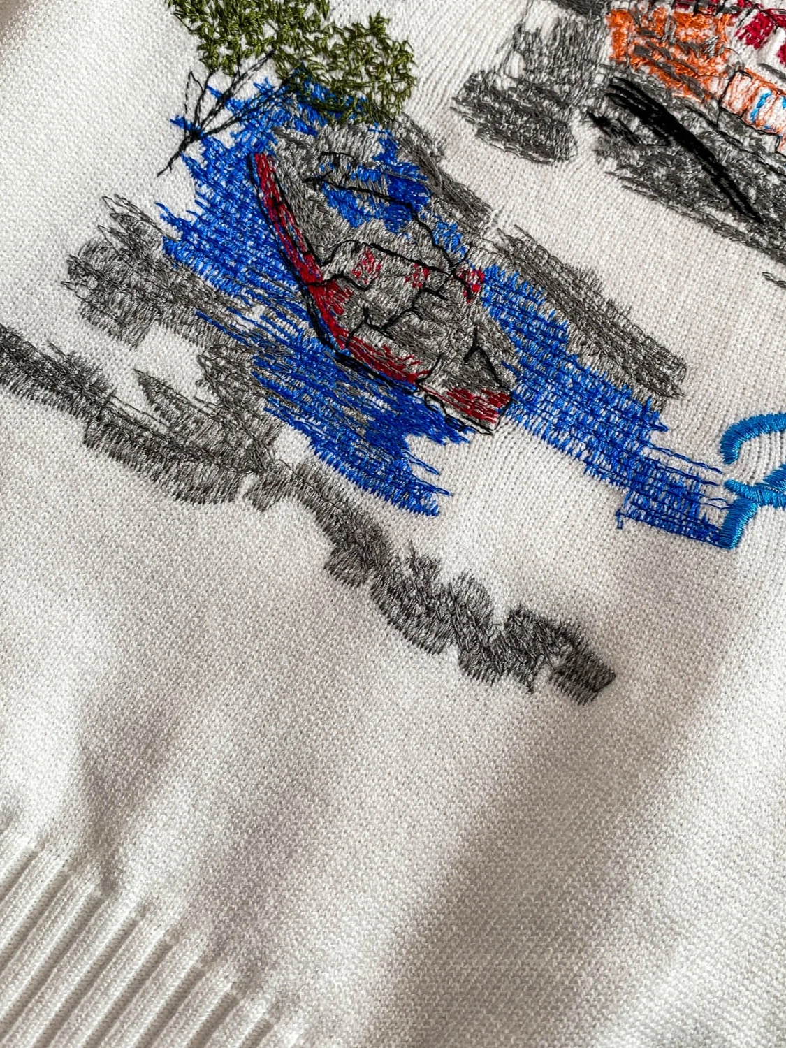 Foamlina High Street Embroidered Sweater Top 2025 Autumn Winter Women Fashion O Neck Long Sleeve Knitted Pullovers Jumper Tops