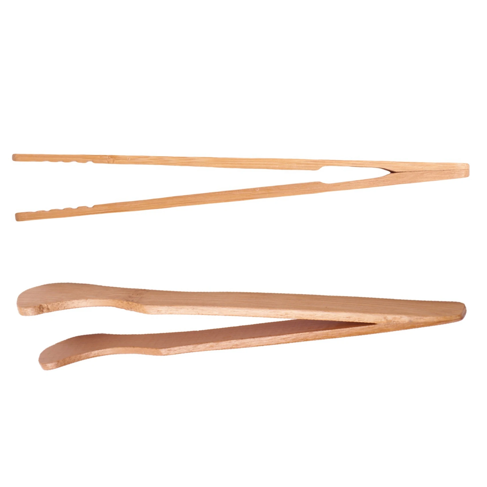 ABUH-48PCS Bamboo Toaster Tongs, 7 Inch Wood Kitchen Tongs, Reusable Wood Cooking Tongs, For Toast, Cooking, Bread, Fruit Tea