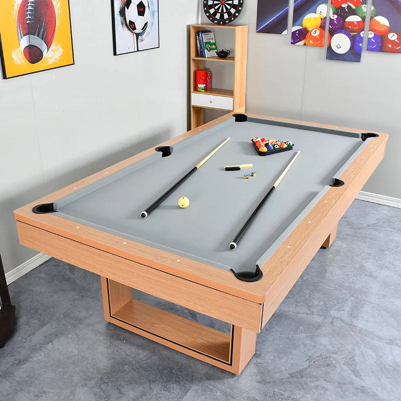 U-shaped leg 8-foot wood grain billiard   96-inch snooker home indoor billiard   TP-9630