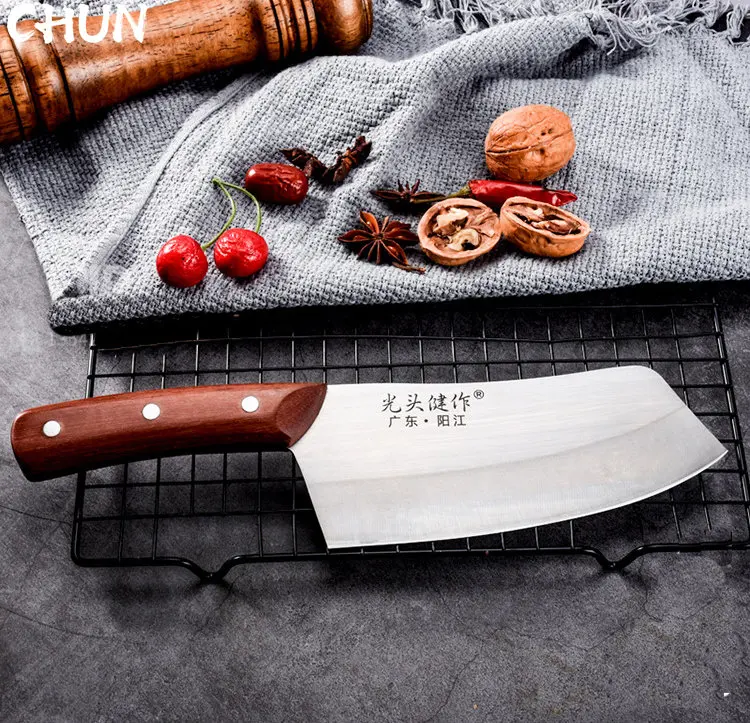 

CHUN Cleaver Knife Japan Kitchen Chef Knives Wood Handle Meat Fruit Vegetable Fish Cutlery High Carbon Chinese Cleaver &Gift Box