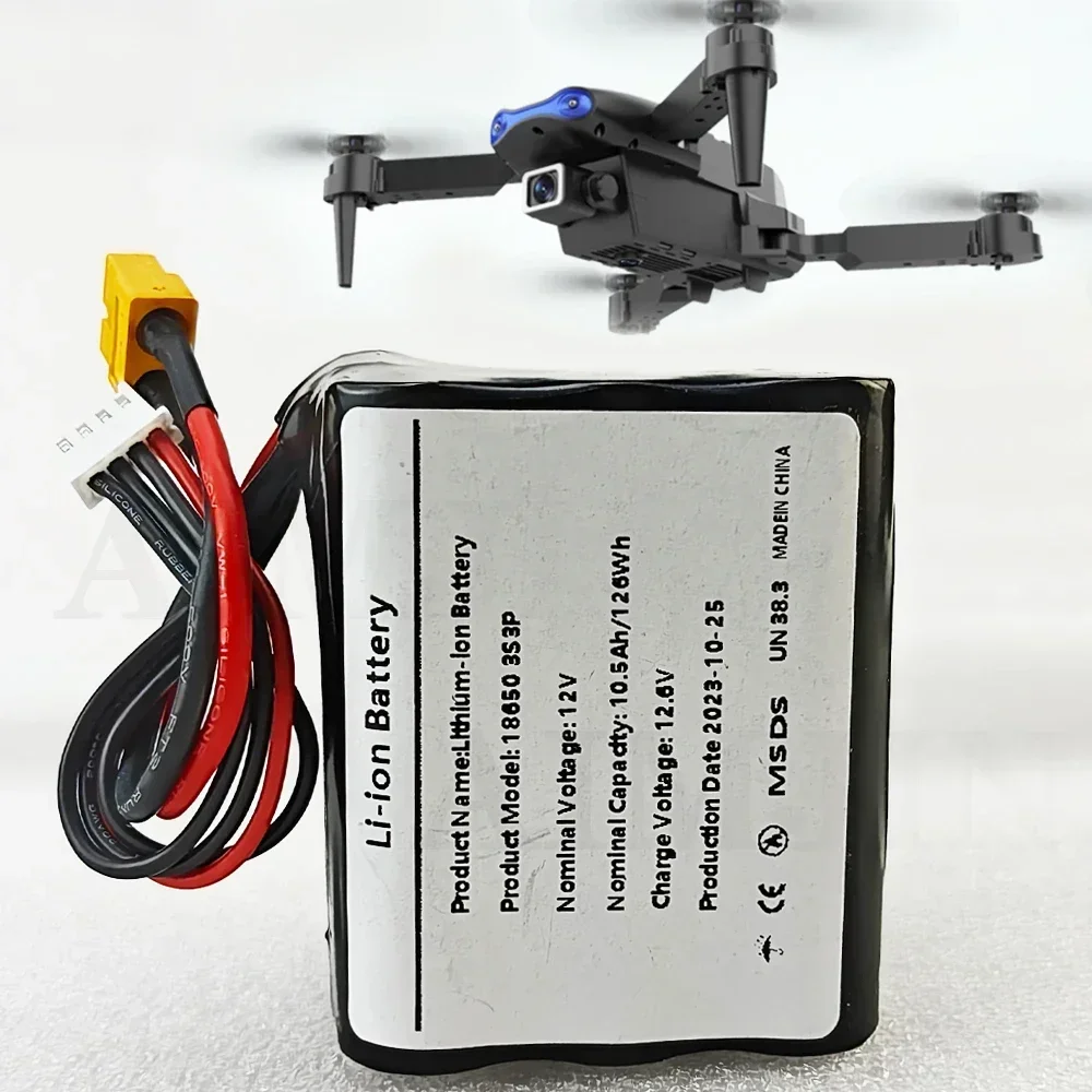 12V 10500mAh Li-ion 3S3P Battery for Parrot Disco Various RC Airplane Quadrotor 12.6V High Capacity UAV - view 5