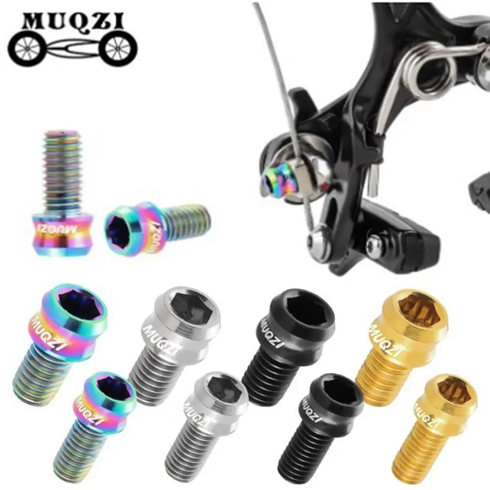 

New MUQZI MTB V Brake Titanium Caliper Screws M5/M6 Bolts Outdoor Cycling Accessories