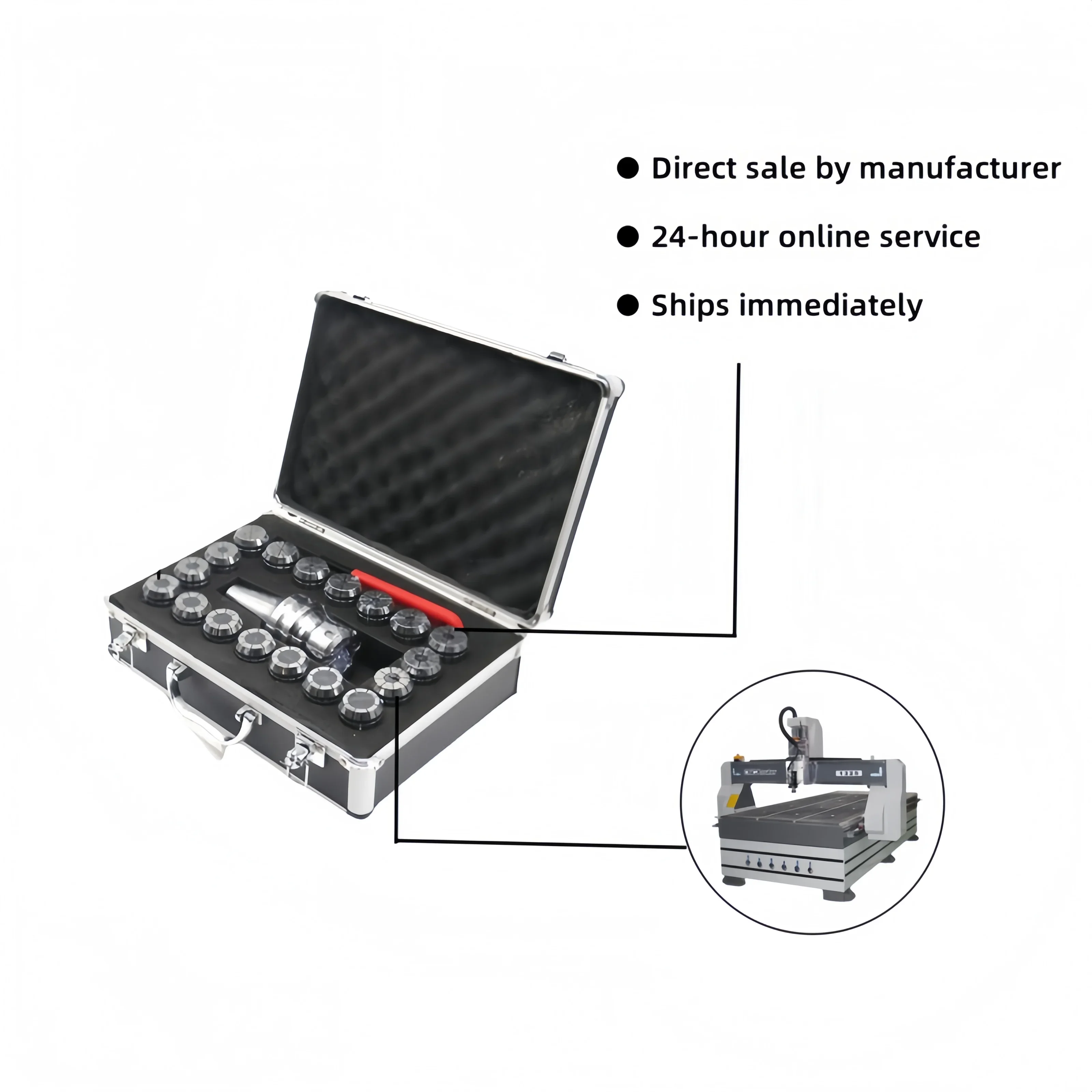 

2026 BT40 ER32 70 Length Set with 0.008mm ER Collet Coolant Support Machine Tools Accessories