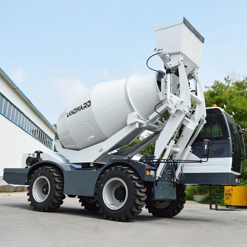 LANDWARD Upgrade Mini 3 m³ Concrete Self-loading Mixer Truck Engine Automatic Integrated 5m³ Self-loading Mixer Truck Customized