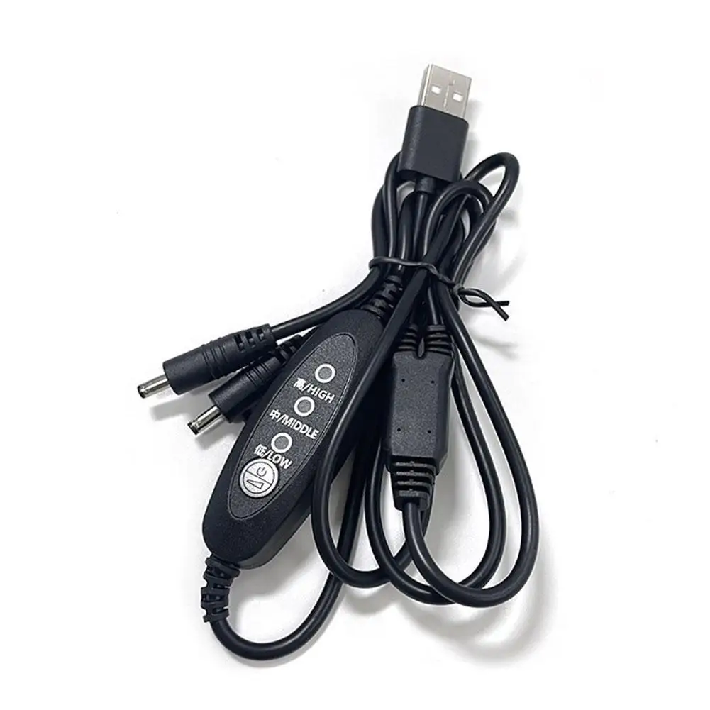 Fan Control Cable Work Clothes Fan USB Cable Level 3 Wind Power Adjustment Cable Usb Cable Type