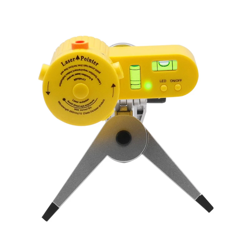 Laser-Nivelliergerät, multifunktional, 4-in-1, Haushalts-Nivellierlineal, Messlaserlineal mit drehbarem Stativ, vertikale horizontale Wasserwaage – Detail 11