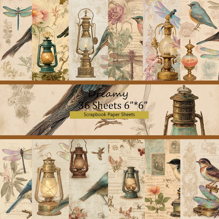 

36 Sheets Scrapbooking Paper 6"x6": Mosaic Tile-Inspired Prints for Scrapbooking, Origami & Bohemian DIY Decor