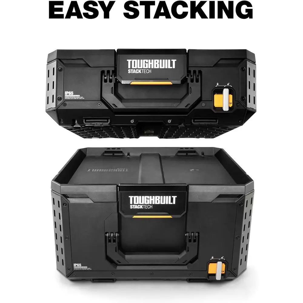 Portable Heavy-Duty Toolbox StackTech XL 3, 50 lb Capacity, 22 Dividers, Auto-Latching Drawers and Accessory Rails