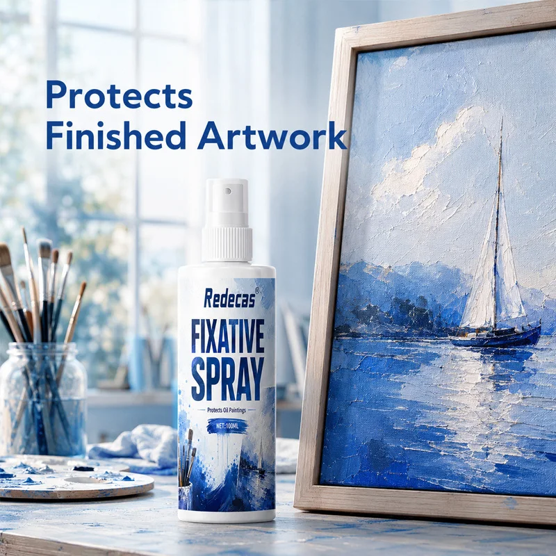 Fixative Spray, Instantly Fixes Art, for Pastels, Oil Pastels, Acrylic & Pencil Sketch, Durable Protection, Watercolors, Markers