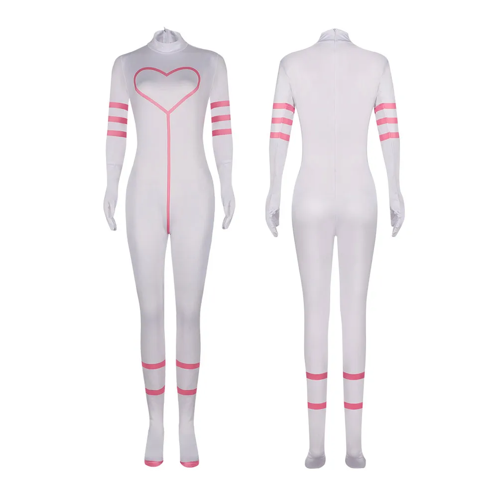 

Angel Hazbin Dust Cosplay Adult Women Rolepplaying Jumpsuit Costume Outfits For Adult Female Bodysuit Halloween Carnival Suit