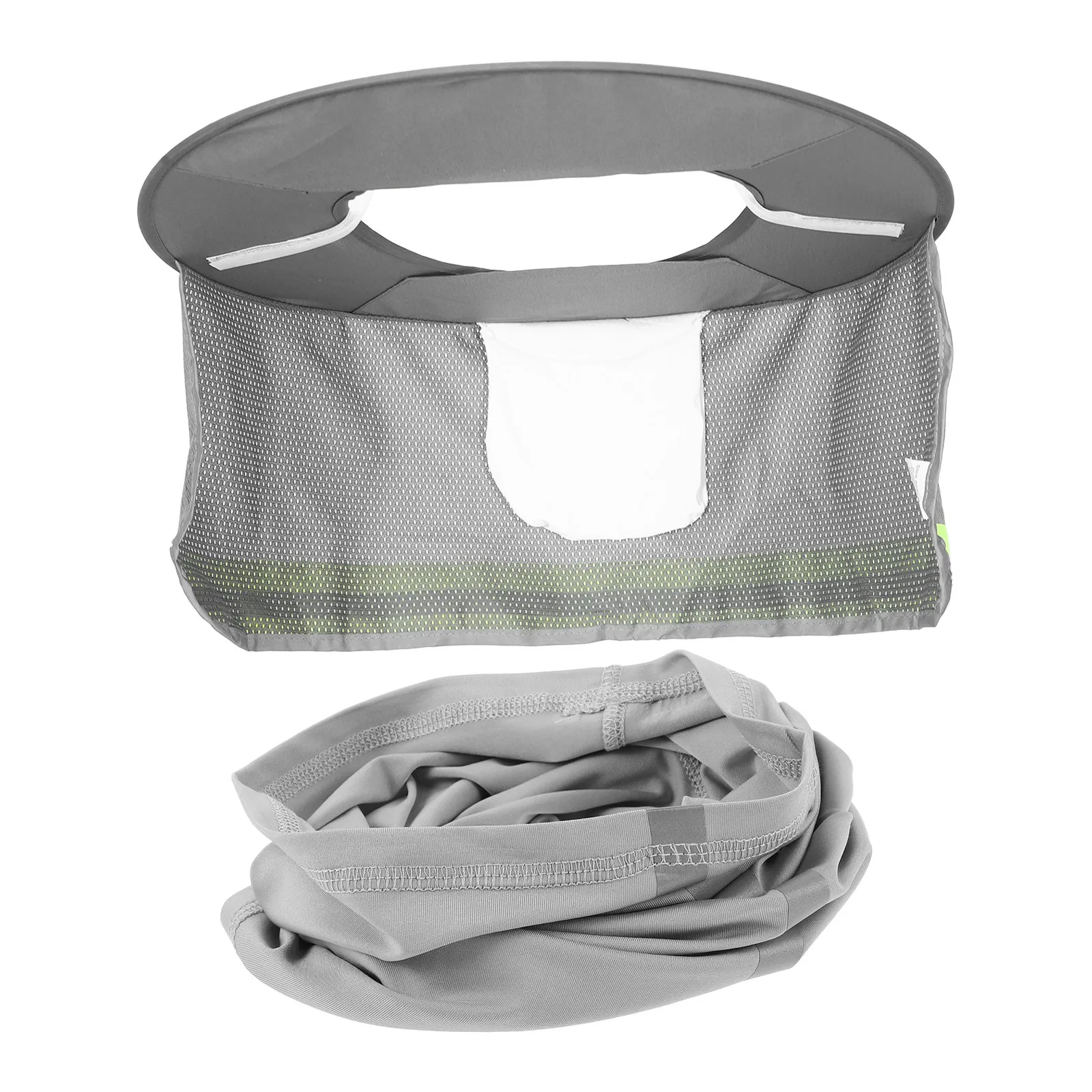 1Set Hard Hat Neck Shade Sun Protection Visor Full Brim Mesh Curtain with Neck Cover for Construction Sites Outdoor Installation
