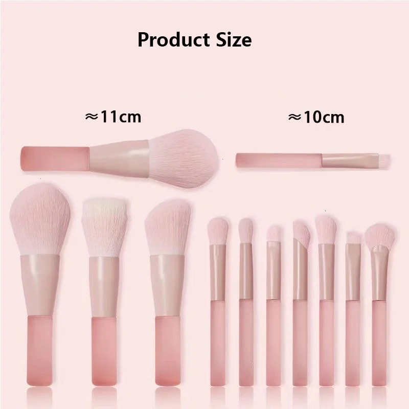 Juego de brochas de maquillaje de color rosa melocotón, 10 Uds., brochas para polvos y colorete ultrasuave, herramientas cosméticas profesionales para maquillaje impecable