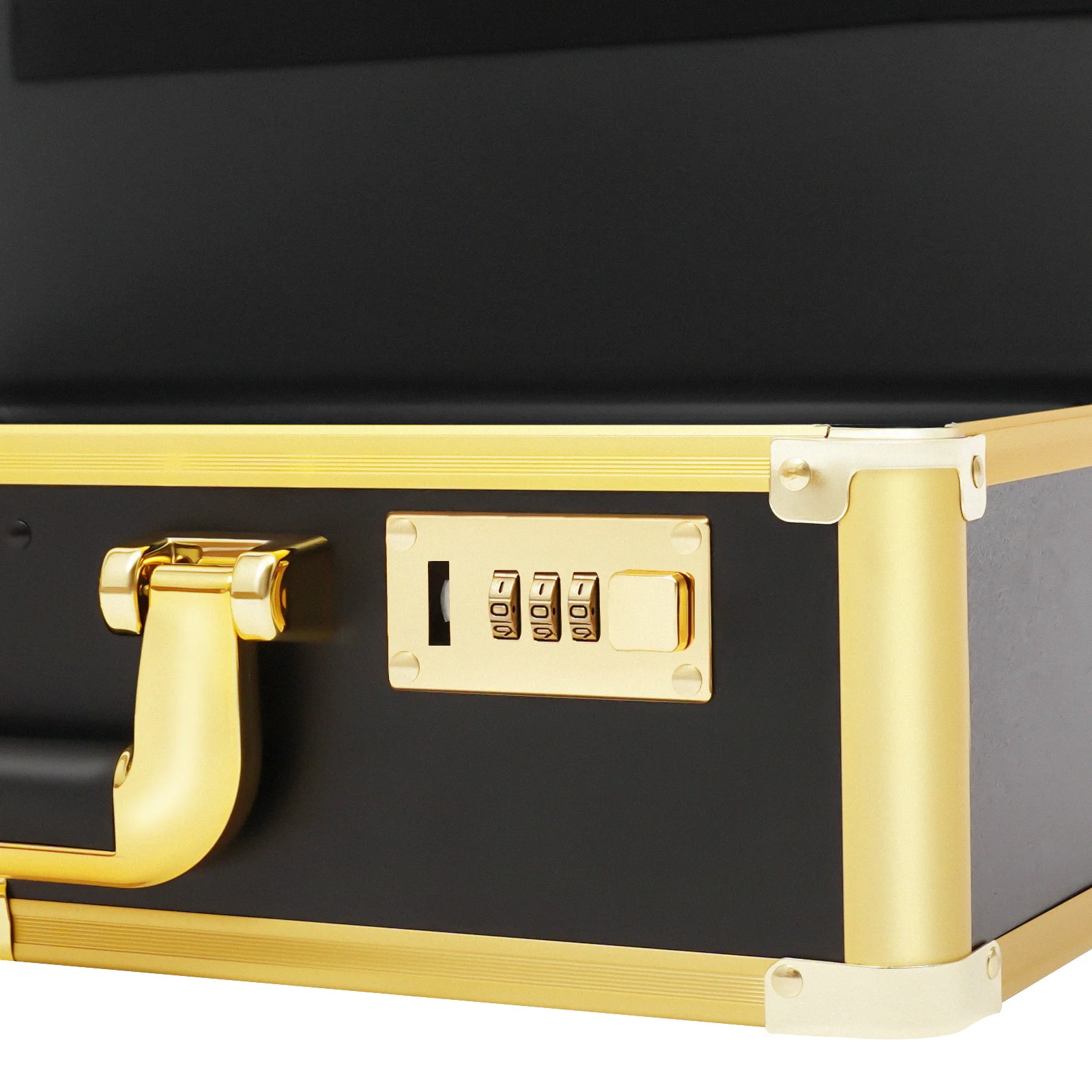 Friseur-Werkzeugkoffer Gold Haarstylist-Passwort-Schloss Tragbare Aufbewahrungsbox Tragbarer Koffer für Salon – Detail 10