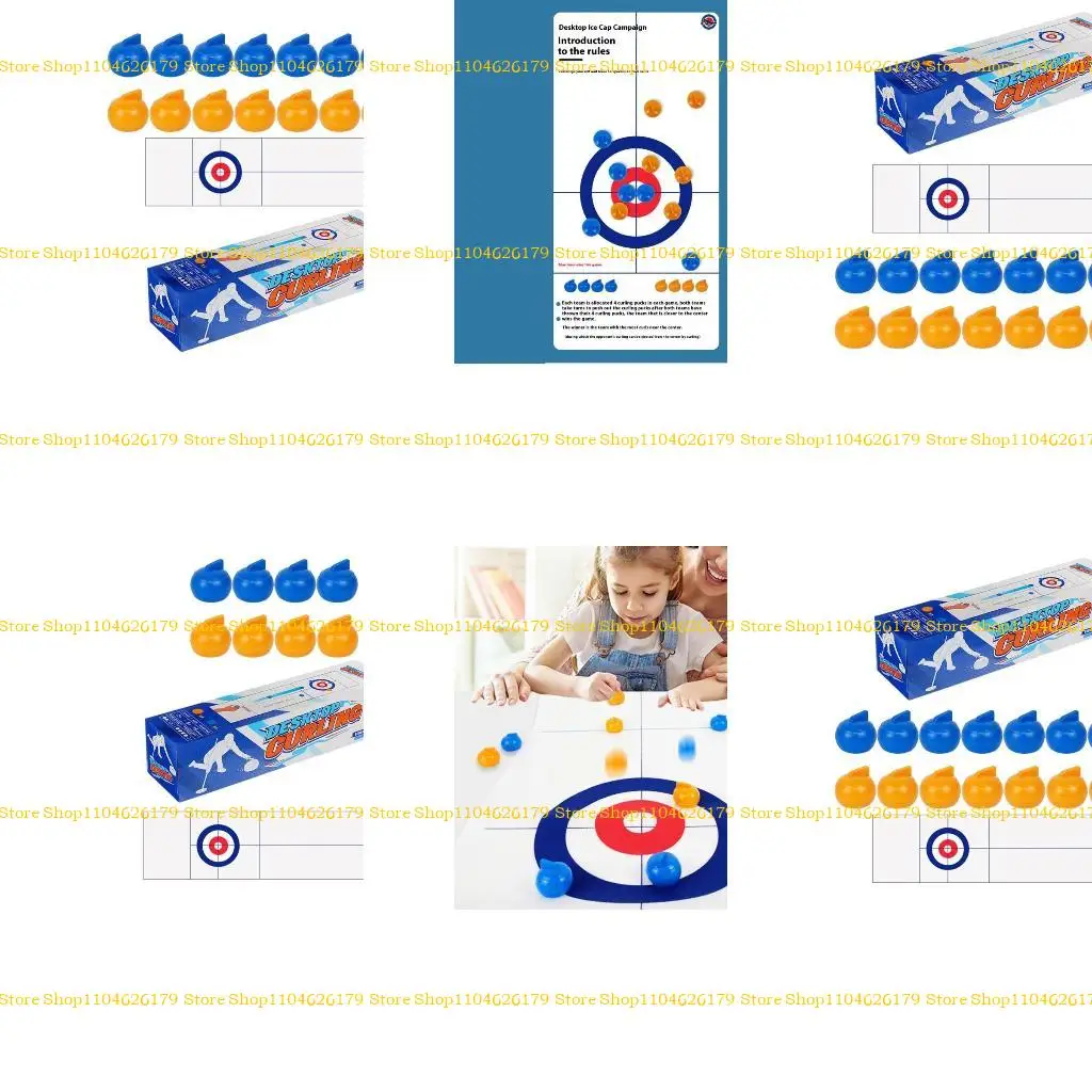 

A1A2 Tabletop Board Game Portable Curling Ball Game Family Funny Indoor Sports Game for Kid Adult Family School Travel