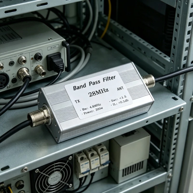 1PCS 28MHz Narrowband Bandpass Filter, 200W High Isolation BPF with M Female Connector, 10 Meter Shortwave Band Filter