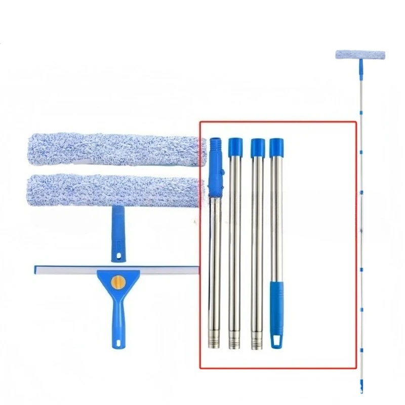 Stainless Steel Detachable Long Handle Brush Professional Painting Retractable Paint Roller Clean Windows Scraper Hand Tools