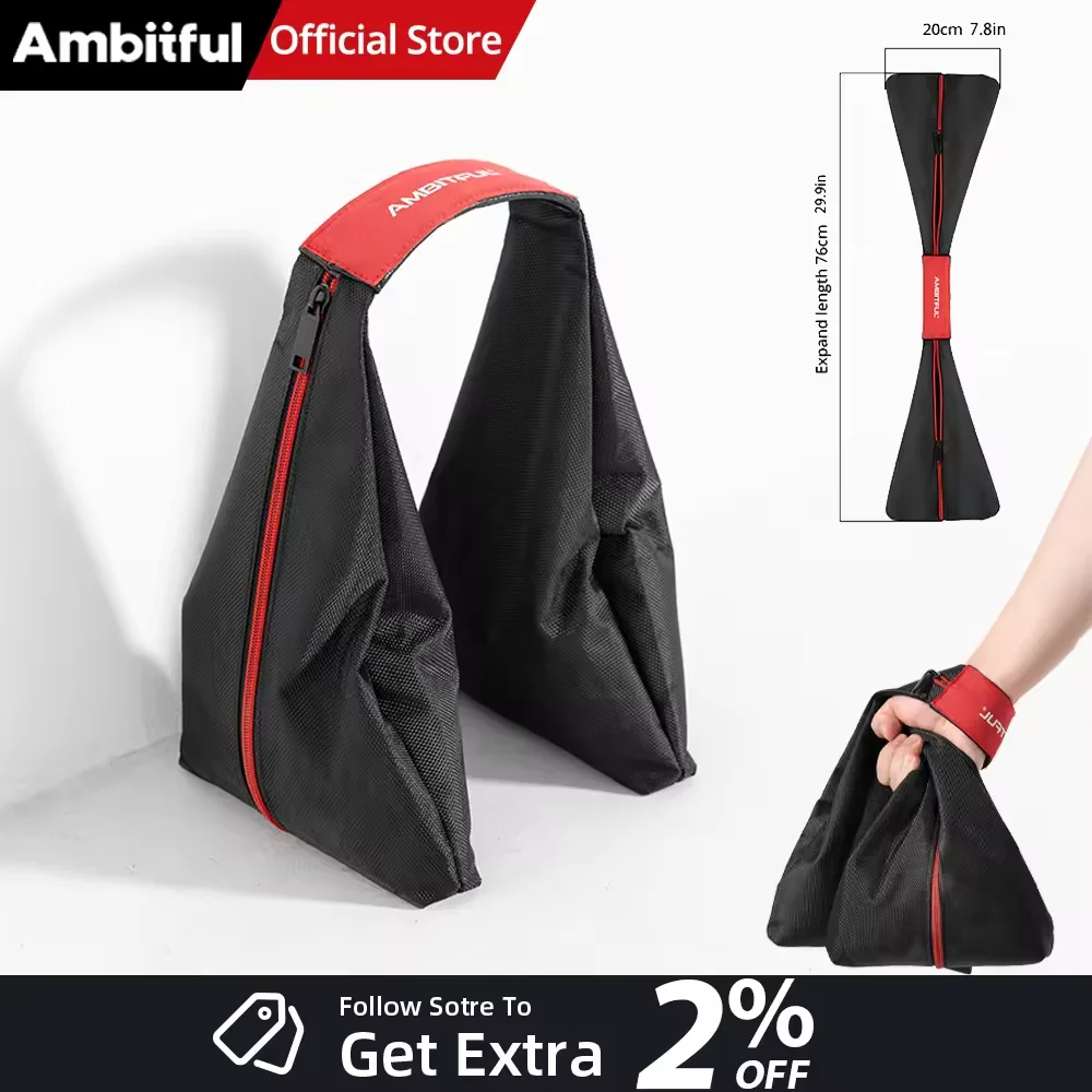 Sac de sable Ambitful à double section pour studio photo et vidéo, capacité de charge 5 kg, sac de sable épaissi pour support d'éclairage et bras articulé