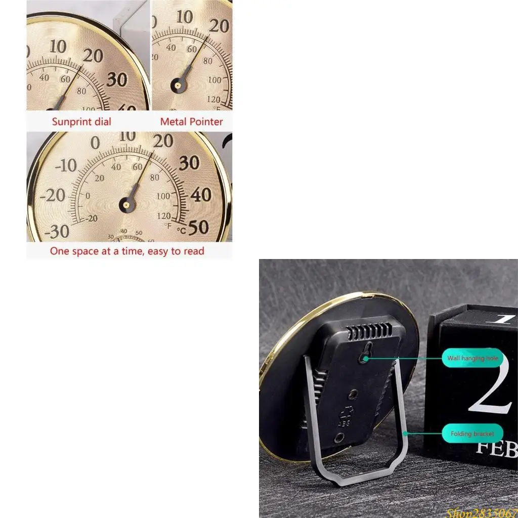 Indoor Analog-Humidity Meter Monitor Temperature Meter for Home Office Baby-Room 831F