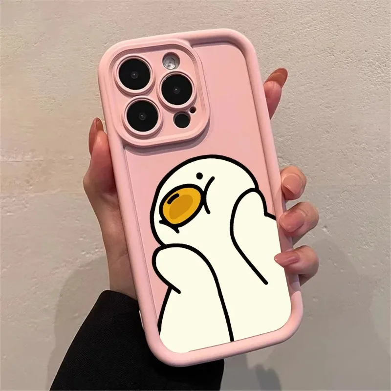 Coque de téléphone canard oscillant drôle de dessin animé, étui pour iPhone 17 16 11 14 13 12 15 Pro Max pour iphone 11