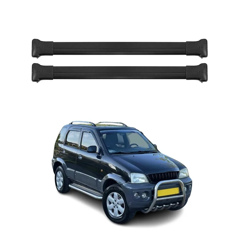 Roof Rack Cross Bars for Daihatsu Terios 1999-2005 Black 2Pcs Luggage Carrier