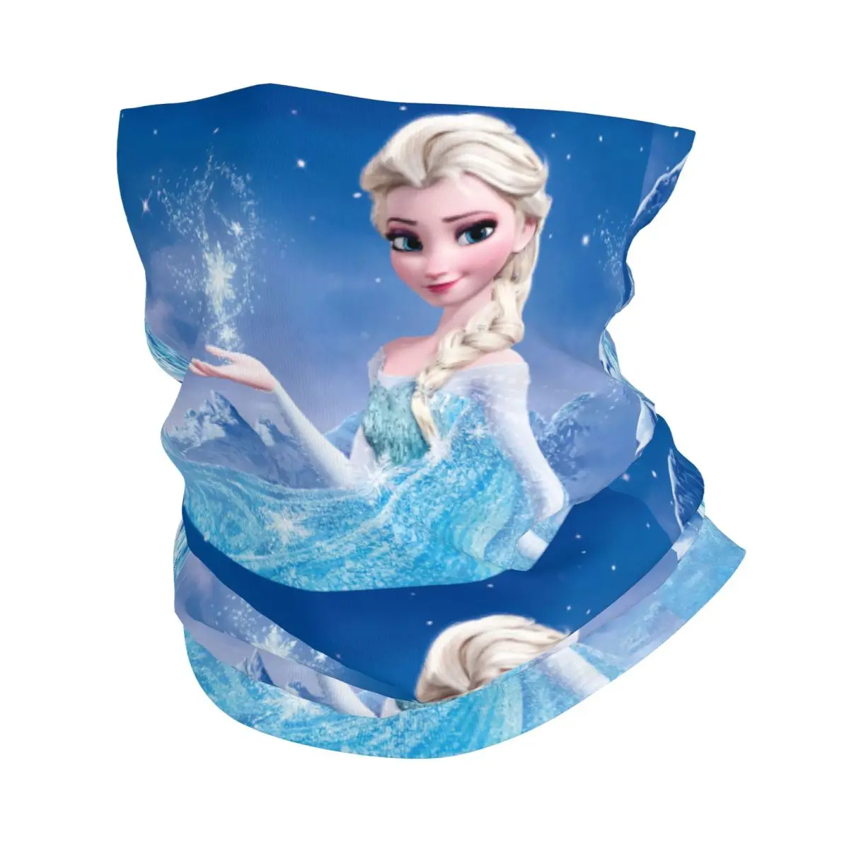 Custom Cartoon Frozen Princess Winter Headband Neck Warmer Women Men Ski Running Tube Scarf Face Bandana Gaiter