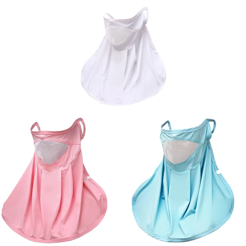 6A-Golf Sunscreen Mask Ladies Breathable Ice Silk Mask Plus Size Sunscreen Scarf