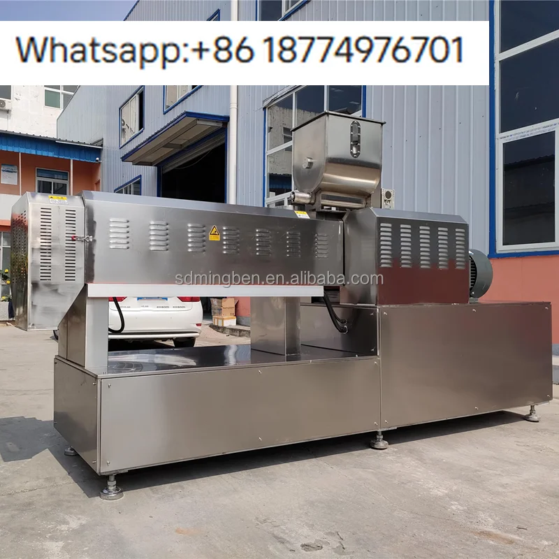 Automatic 380V Puffed Cereal Core Filled Snacks Processing Line with Biscuit Making Machine Twin Screw Extrusion