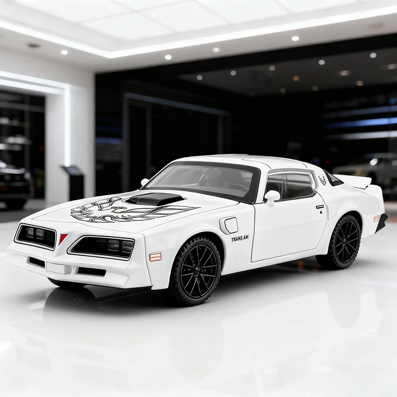 새로운 1:32 파이어버드 합금 머슬카 모델 자동차 장난감 다이캐스트 캐스팅 풀백 사운드 및 라이트 자동차 장난감 어린이용 차량